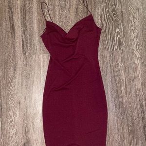 Burgundy Bodycon Dress